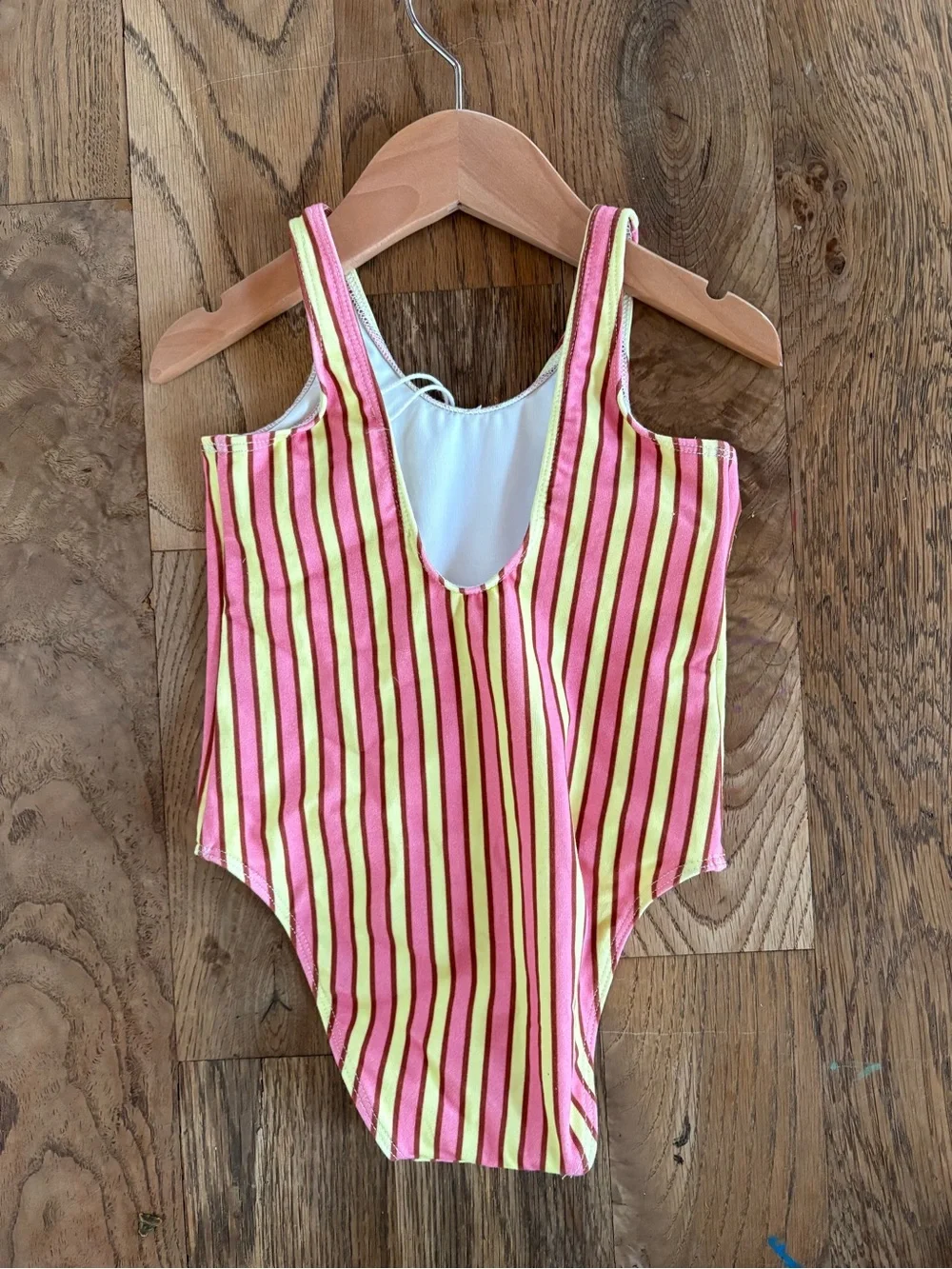 Zara Kids One-Piece Swimsuit - Pink & Yellow Stripes